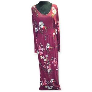 Pink and Red A-Line Maxi Dress for Night Out PTP 19 Length 41 From Waist